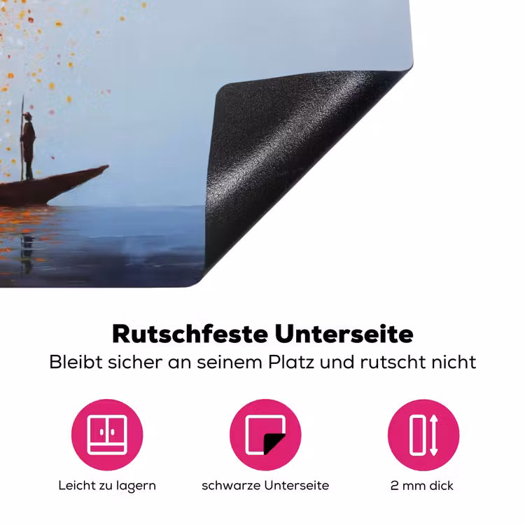 Wolk - Confetti - Boot - Wateroppervlakte Inductie beschermer vinyl 3mm klein -zzzzzzz-lf-onderkant