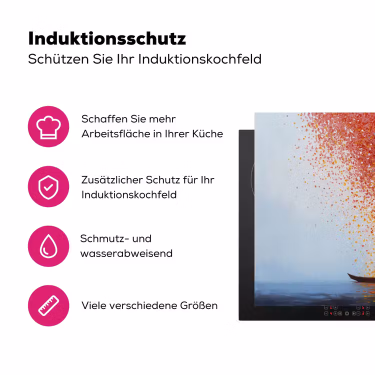 Wolk - Confetti - Boot - Wateroppervlakte Inductie beschermer vinyl 3mm klein -zzzzzzz-lf-ups