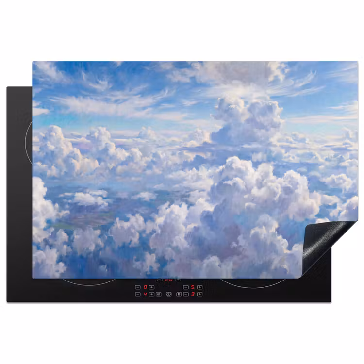 Wolken - Lucht - Natuur - Abstract - Blauw Inductie beschermer vinyl 3mm klein -3d