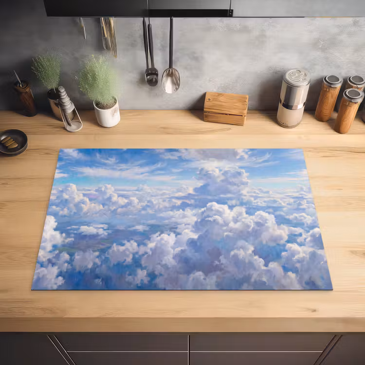 Wolken - Lucht - Natuur - Abstract - Blauw Inductie beschermer vinyl 3mm klein -sfeer5