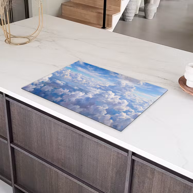 Wolken - Lucht - Natuur - Abstract - Blauw Inductie beschermer vinyl 3mm klein -sfeer8