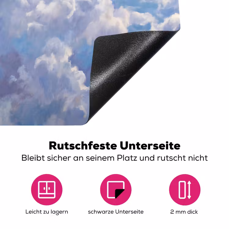 Wolken - Lucht - Natuur - Abstract - Blauw Inductie beschermer vinyl 3mm klein -zzzzzzz-lf-onderkant