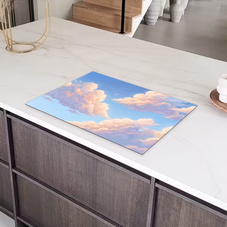 Wolken - Lucht - Natuur - Blauw Inductie beschermer vinyl 3mm klein -sfeer8