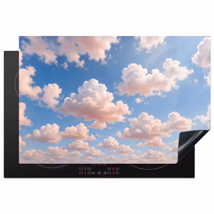Wolken - Hemel - Natuur - Licht - Blauw Inductie beschermer vinyl 3mm klein -3d
