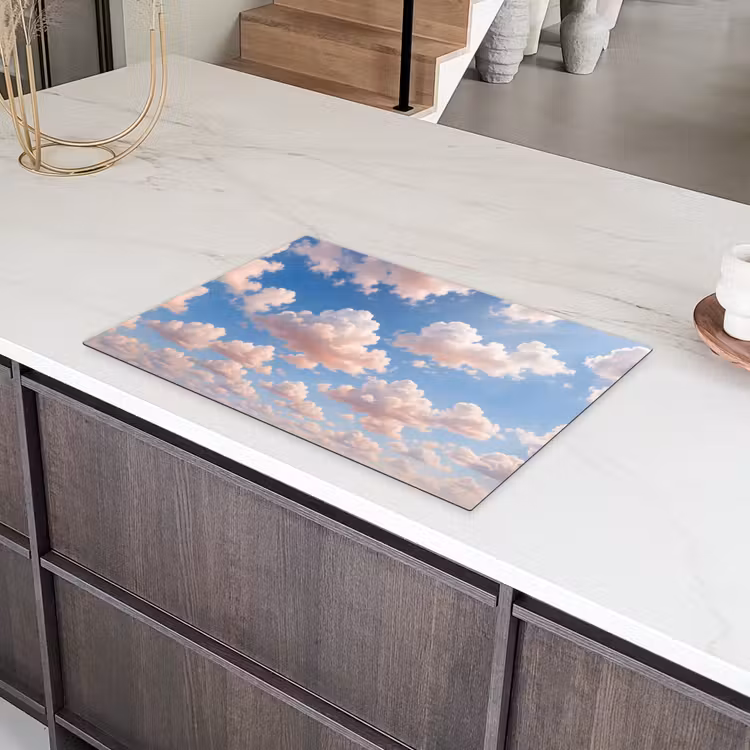 Wolken - Hemel - Natuur - Licht - Blauw Inductie beschermer vinyl 3mm klein -sfeer8