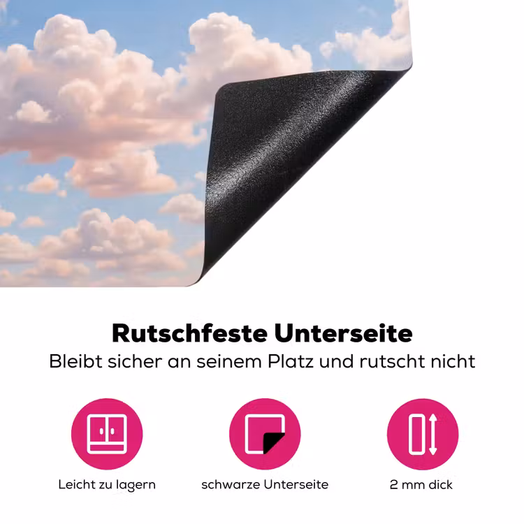 Wolken - Hemel - Natuur - Licht - Blauw Inductie beschermer vinyl 3mm klein -zzzzzzz-lf-onderkant