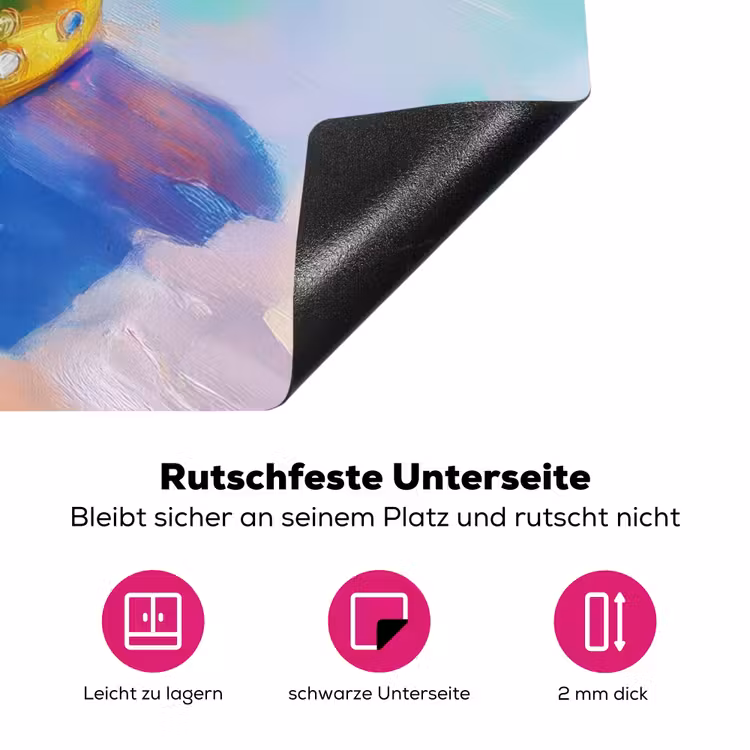 Dobbelstenen - Kleurrijk - Getallen - Stipjes Inductie beschermer vinyl 3mm klein -zzzzzzz-lf-onderkant