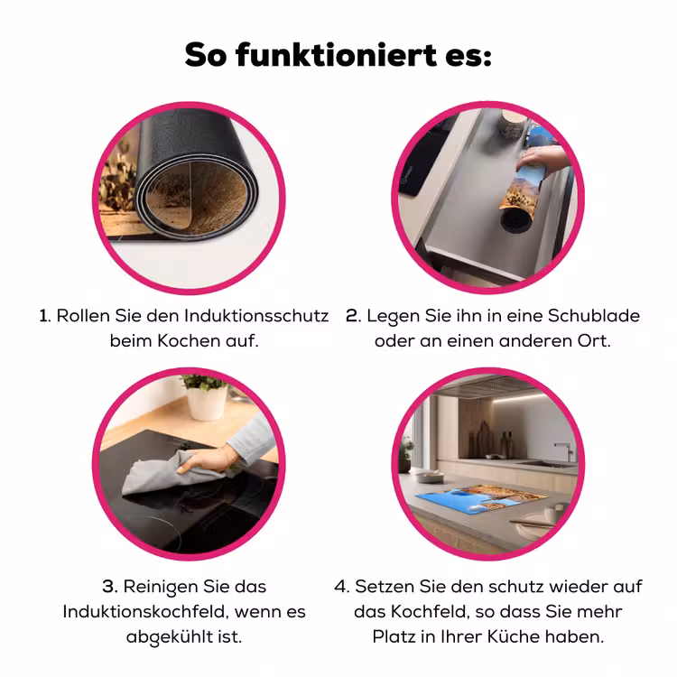 Herdabdeckplatte - Wüste – Spiegelkugel – Kunst - Woestijn - Spiegelbal - Kunst Inductie beschermer vinyl 3mm middel