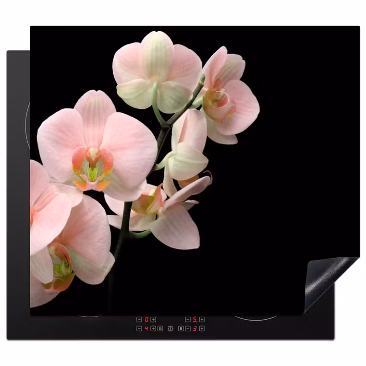 Zachte Roze Orchideeënfluistering Inductie beschermer vinyl 3mm middel -3d