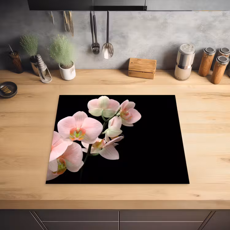 Zachte Roze Orchideeënfluistering Inductie beschermer vinyl 3mm middel -sfeer5