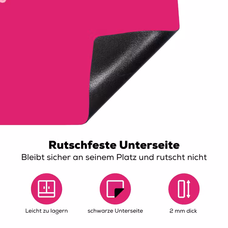 Toedeloe - Roze Inductie beschermer vinyl 3mm klein -zzzzzzz-lf-onderkant