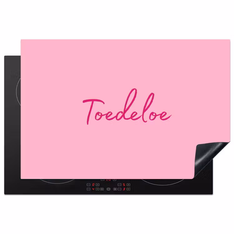 Toedeloe - Roze - Minimalistisch Inductie beschermer vinyl 3mm klein -3d