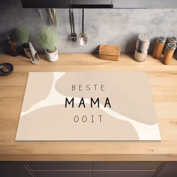 Quotes - Beste mama ooit - Mama - Spreuken Inductie beschermer vinyl 3mm klein -sfeer5