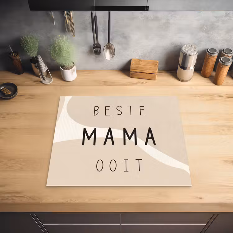 Quotes - Beste mama ooit - Mama - Spreuken Inductie beschermer vinyl 3mm middel -sfeer5