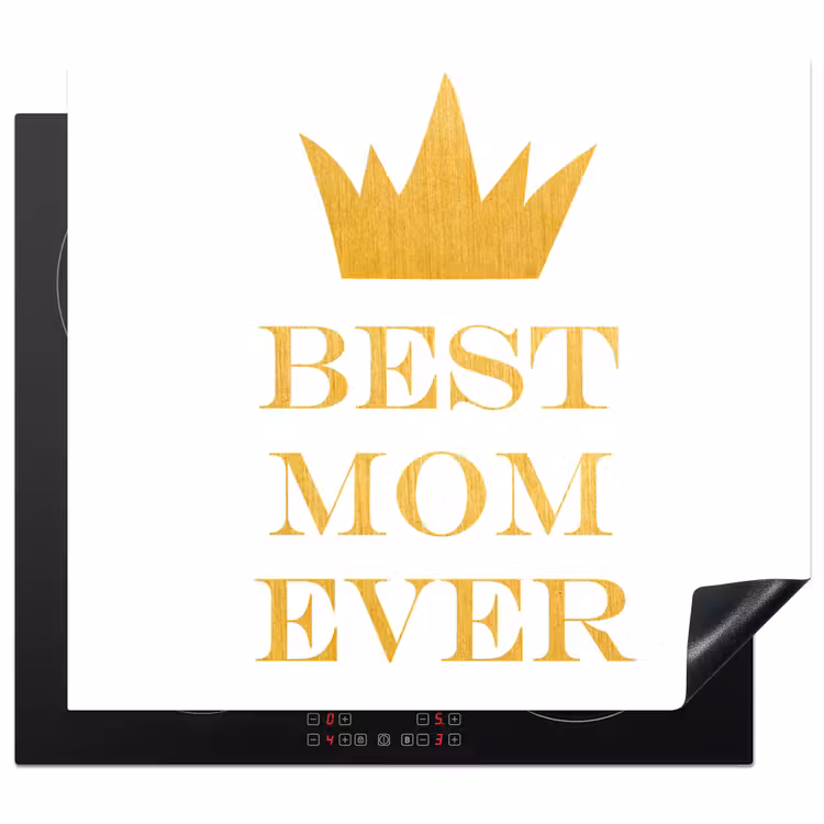 Quotes - Best mom ever - Spreuken - Mama Inductie beschermer vinyl 3mm middel -3d