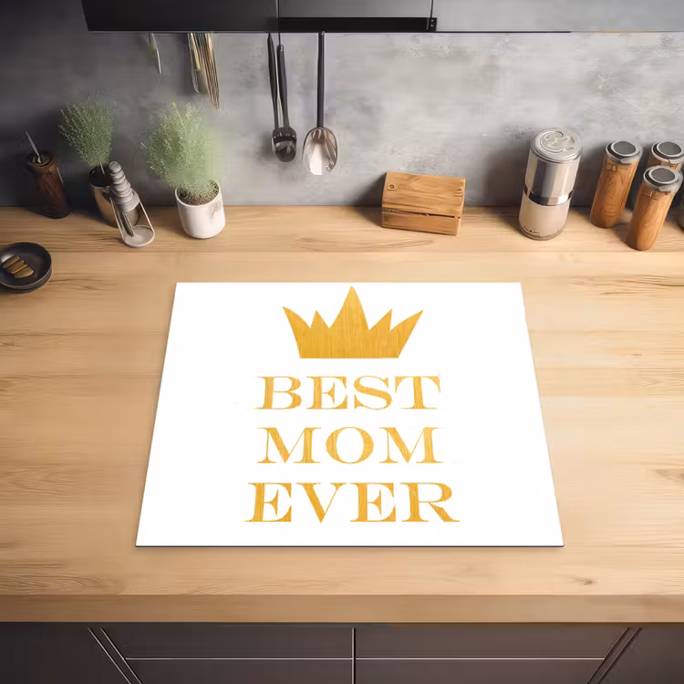 Quotes - Best mom ever - Spreuken - Mama Inductie beschermer vinyl 3mm middel -sfeer5