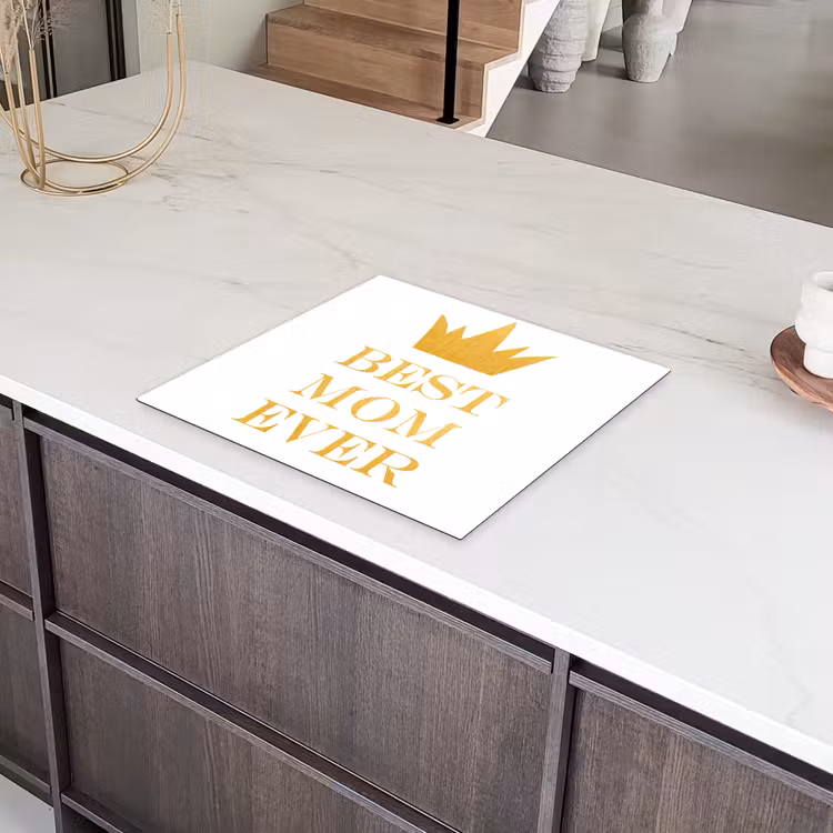 Quotes - Best mom ever - Spreuken - Mama Inductie beschermer vinyl 3mm middel -sfeer8