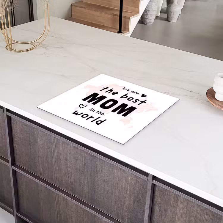 Quotes - You are the best mom in the world - Spreuken - Mama Inductie beschermer vinyl 3mm middel -sfeer8
