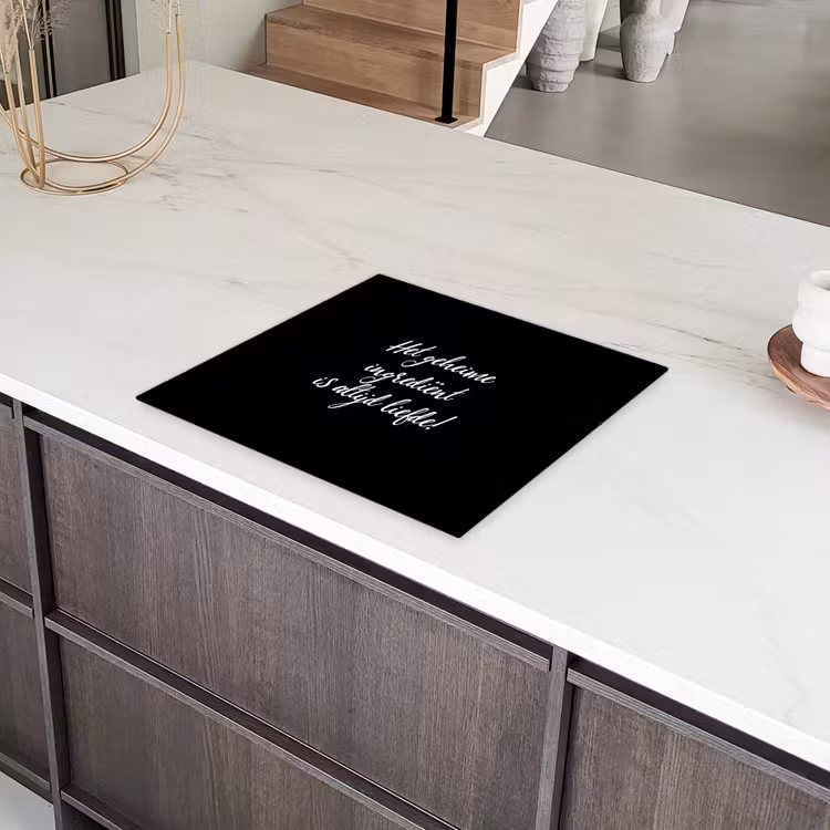 Quotes - Koken - Het geheime ingrediënt is altijd liefde! - Spreuken - Liefde Inductie beschermer vinyl 3mm middel -sfeer8