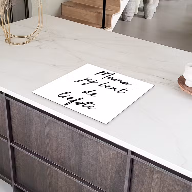 Quotes - Mama jij bent de liefste - Moeder - Spreuken Inductie beschermer vinyl 3mm middel -sfeer8