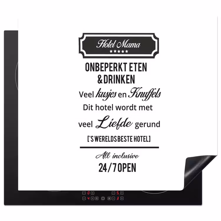 Quotes - Mama - Spreuken - Hotel mama Inductie beschermer vinyl 3mm middel -3d