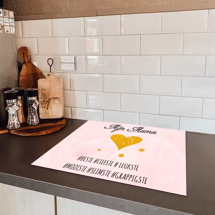 Quotes - Moeder - Spreuken - Mijn mama Inductie beschermer vinyl 3mm middel -sfeer3