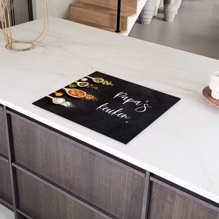 Quotes - Spreuken - Keuken - Papa's keuken - Papa Inductie beschermer vinyl 3mm groot -sfeer8