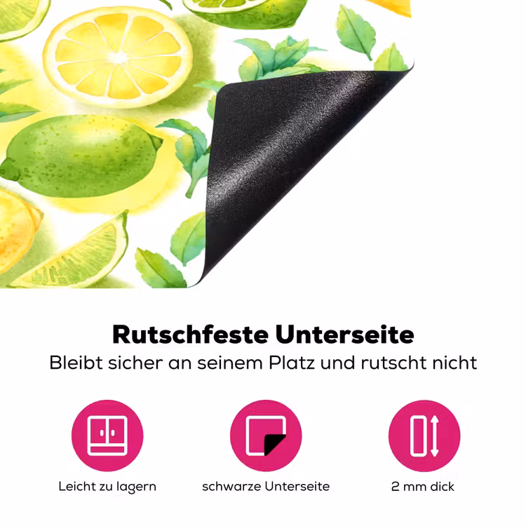 Citroen - Geel - Limoen - Groen Inductie beschermer vinyl 3mm klein 276 -zzzzzzz-lf-onderkant