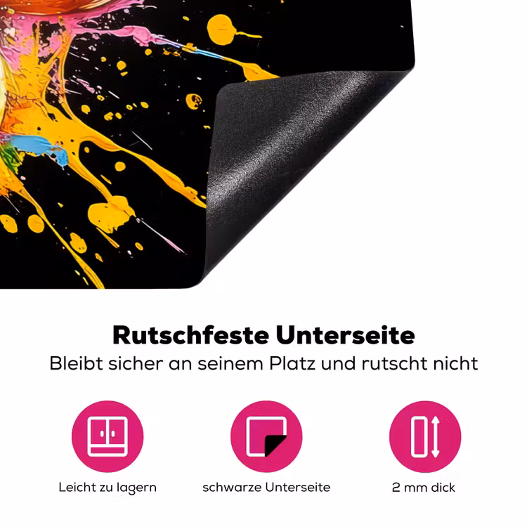 Citroen - Graffiti - Kleurrijk - Verf - Modern Inductie beschermer vinyl 3mm klein -zzzzzzz-lf-onderkant
