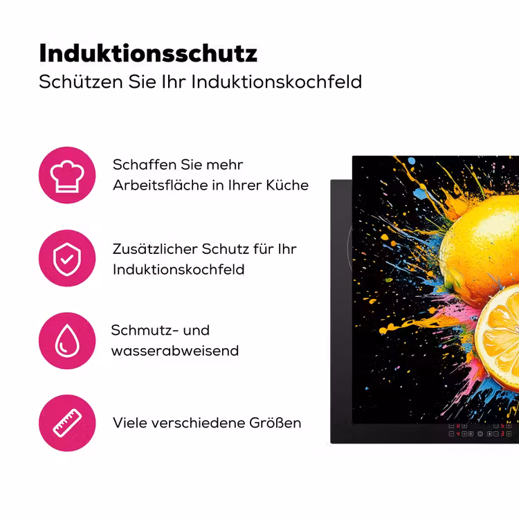 Citroen - Graffiti - Kleurrijk - Verf - Modern Inductie beschermer vinyl 3mm klein -zzzzzzz-lf-ups