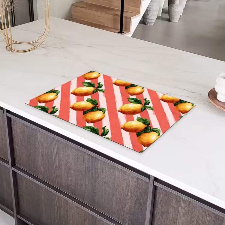 Citroen - Geïllustreerd - Oranje Inductie beschermer vinyl 3mm klein 276 -sfeer8