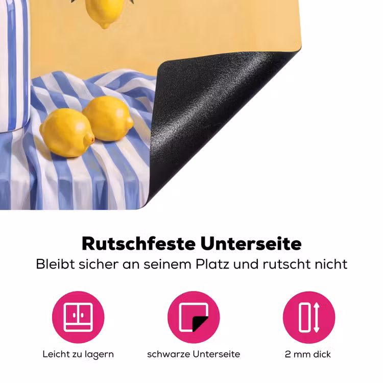 Herdabdeckplatte - Zitrone – Stillleben – Modern - Citroen - Stilleven - Modern Inductie beschermer vinyl 3mm middel