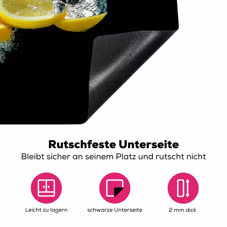 Citroen - Water - Fruit Inductie beschermer vinyl 3mm klein -zzzzzzz-lf-onderkant