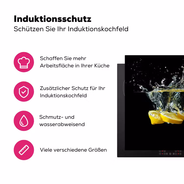 Citroen - Water - Fruit Inductie beschermer vinyl 3mm klein -zzzzzzz-lf-ups