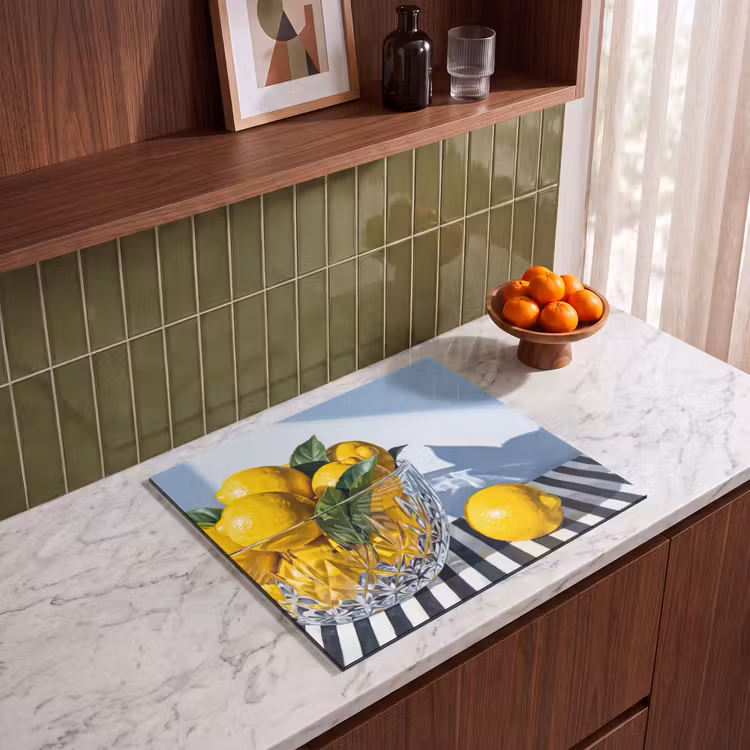 Herdabdeckplatte - Zitronen – Obst – Gelb - Citroenen - Fruit - Geel Inductie beschermer vinyl 3mm middel