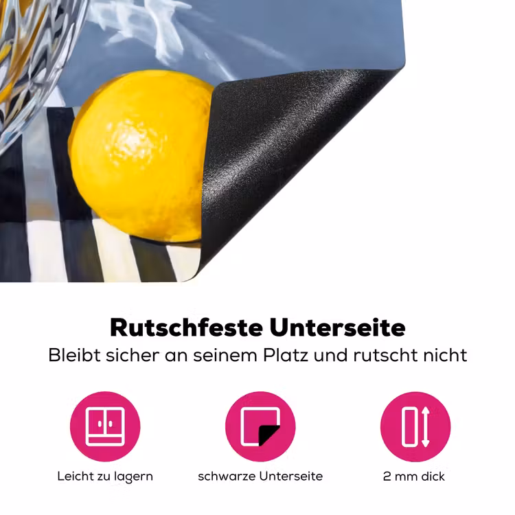 Herdabdeckplatte - Zitronen – Obst – Gelb - Citroenen - Fruit - Geel Inductie beschermer vinyl 3mm middel