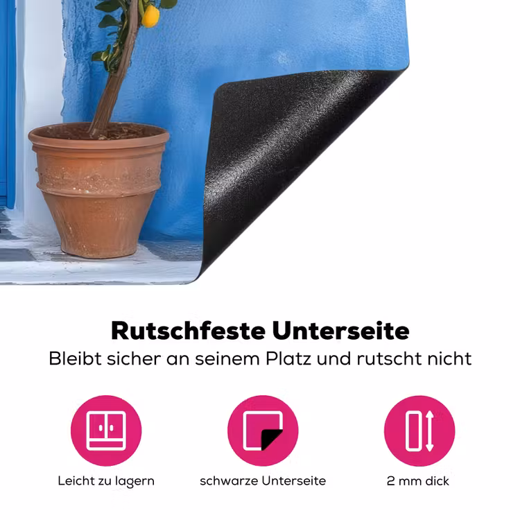 Citroenbomen - Geel - Deur - Potten Inductie beschermer vinyl 3mm klein -zzzzzzz-lf-onderkant