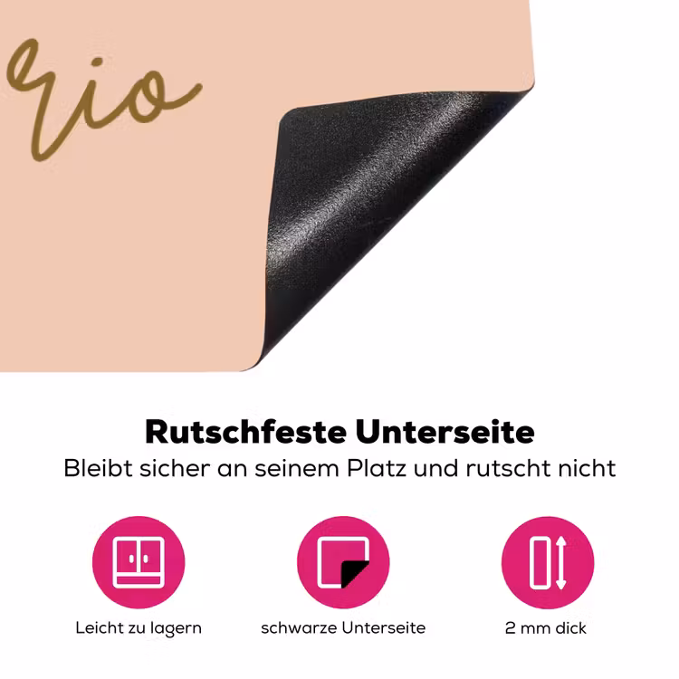 Too old for dicaprio - Roze - Groen Inductie beschermer vinyl 3mm klein -zzzzzzz-lf-onderkant