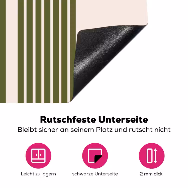 Abstract - Bogen - Modern - Groen - Kunst Inductie beschermer vinyl 3mm middel -zzzzzzz-lf-onderkant