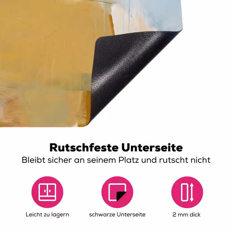 Abstract - Kleuren - Kunst - Modern - Blauw Inductie beschermer vinyl 3mm middel -zzzzzzz-lf-onderkant