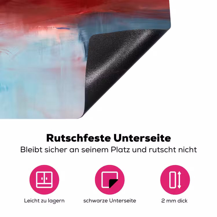 Abstract - Kleuren - Modern - Kunst - Roze Inductie beschermer vinyl 3mm middel -zzzzzzz-lf-onderkant