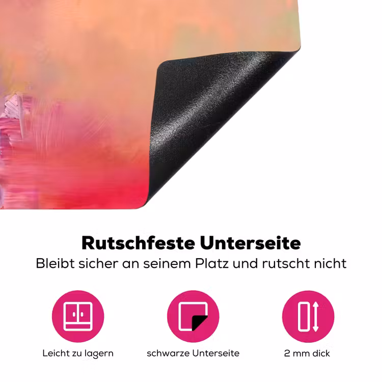 Abstract - Kleuren - Modern - Roze Inductie beschermer vinyl 3mm middel -zzzzzzz-lf-onderkant