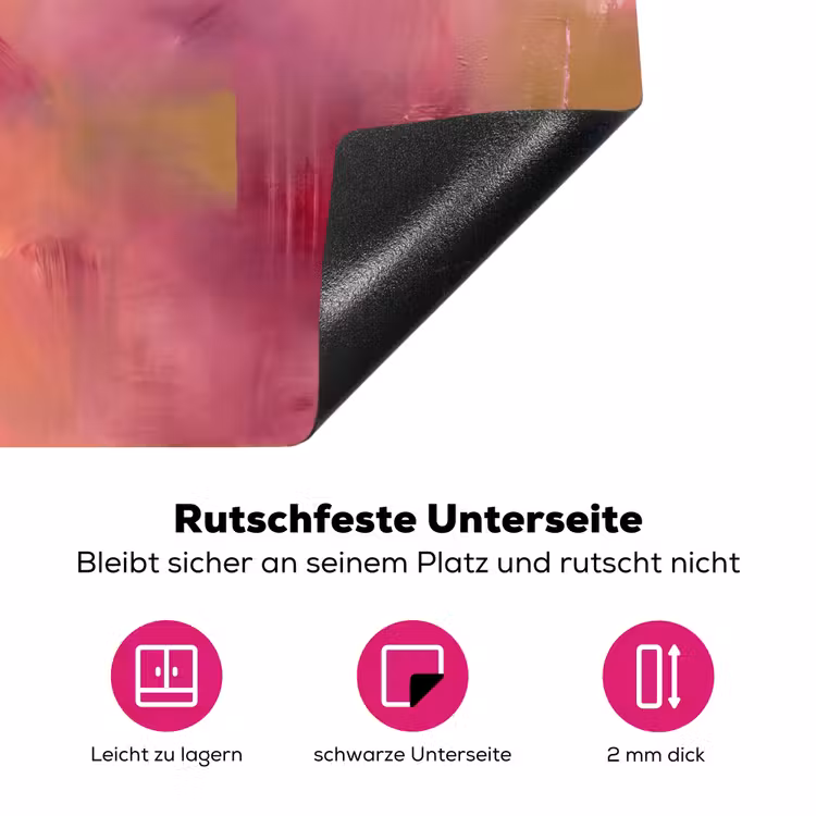 Abstract - Kleuren - Modern - Roze - Paars Inductie beschermer vinyl 3mm middel -zzzzzzz-lf-onderkant