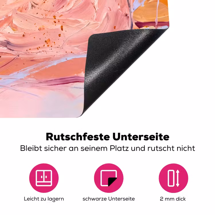 Abstract - Vormen - Modern - Roze Inductie beschermer vinyl 3mm middel -zzzzzzz-lf-onderkant
