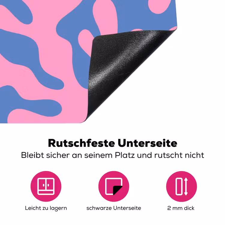 Abstract - Vormen - Roze - Blauw Inductie beschermer vinyl 3mm middel -zzzzzzz-lf-onderkant