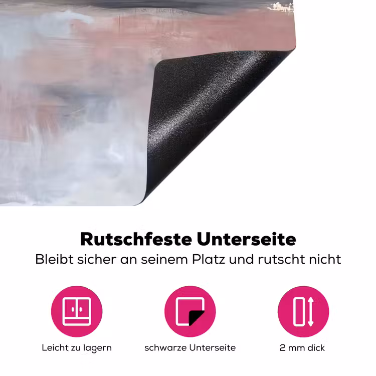 Abstract - Horizontaal - Kunst - Roze - Goud Inductie beschermer vinyl 3mm middel -zzzzzzz-lf-onderkant
