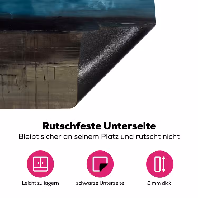 Abstract - Landschap - Horizon - Blauw - Modern Inductie beschermer vinyl 3mm middel -zzzzzzz-lf-onderkant