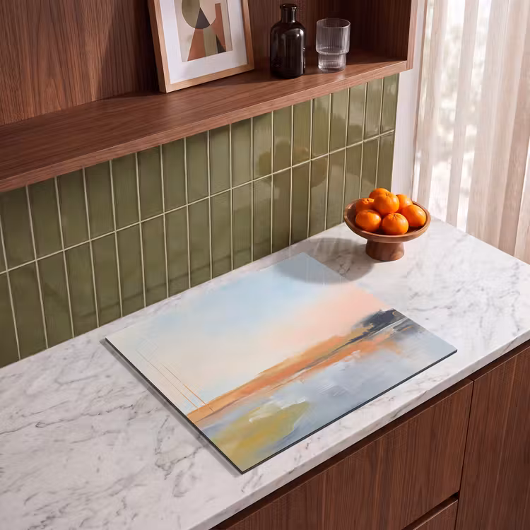 Abstract - Landschap - Horizon - Modern - Kleurrijk Inductie beschermer vinyl 3mm middel -sfeer8