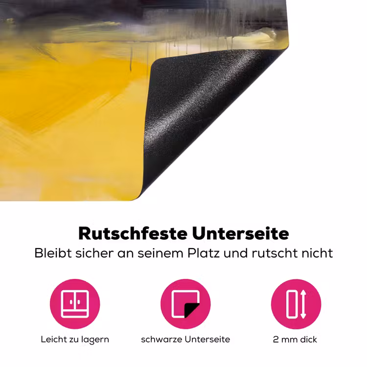 Abstract - Landschap - Modern - Geel Inductie beschermer vinyl 3mm middel -zzzzzzz-lf-onderkant