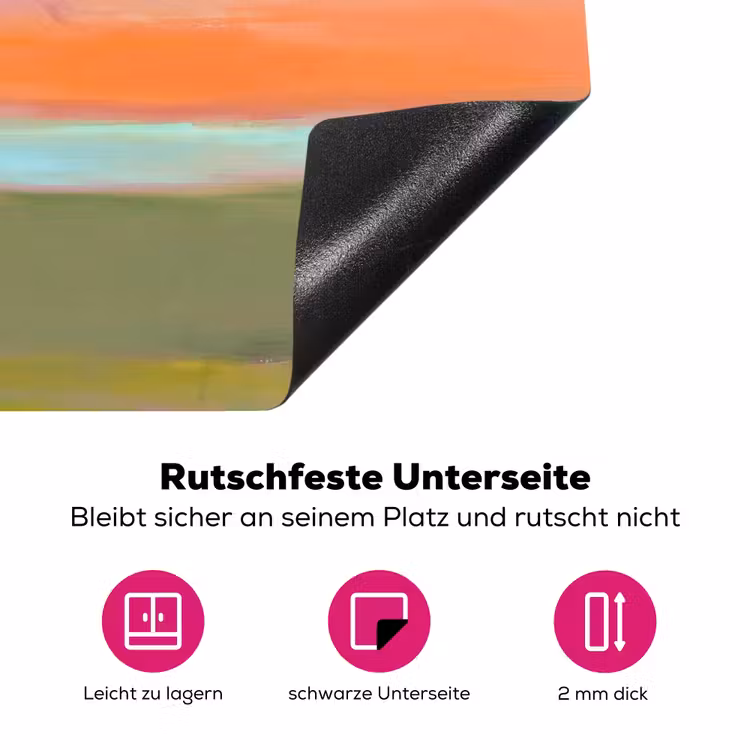 Abstract - Landschap - Modern - Roze - Oranje Inductie beschermer vinyl 3mm middel -zzzzzzz-lf-onderkant